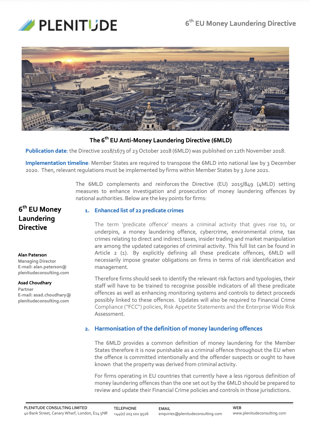 cover page of article on 6MLD compliance